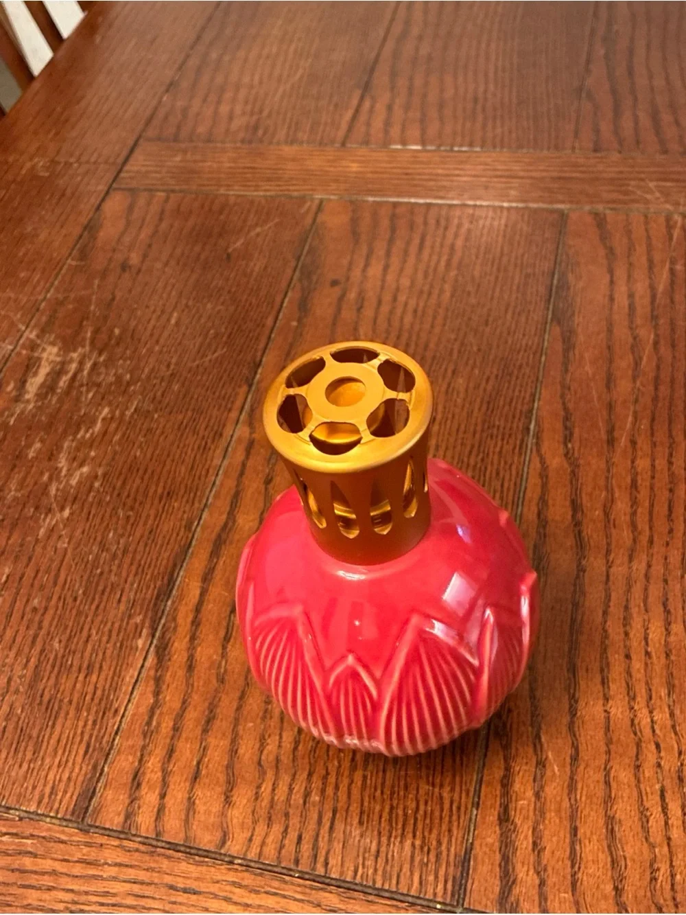 Vintage Lampe Berger Luneville Lotus Fragrance Lamp Rose Pink Ceramic